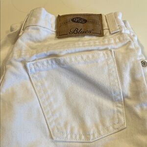 Kids White Denim Shorts